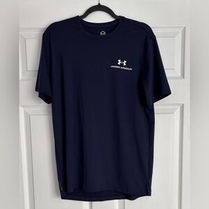 Under Armour Men's Navy UA Rush Performance Athletic Shirt Powered by Celliant M
